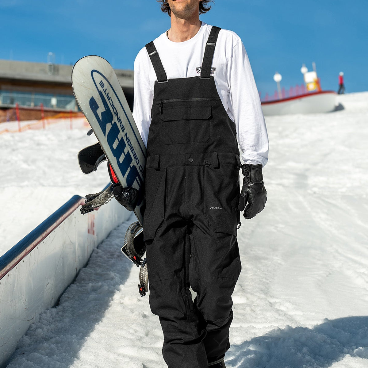 VOLCOM ブラック スノーボード ビブパンツ オーバーオール M OUTLET】VOLCOM Mens Roan Bib Overalls - Black