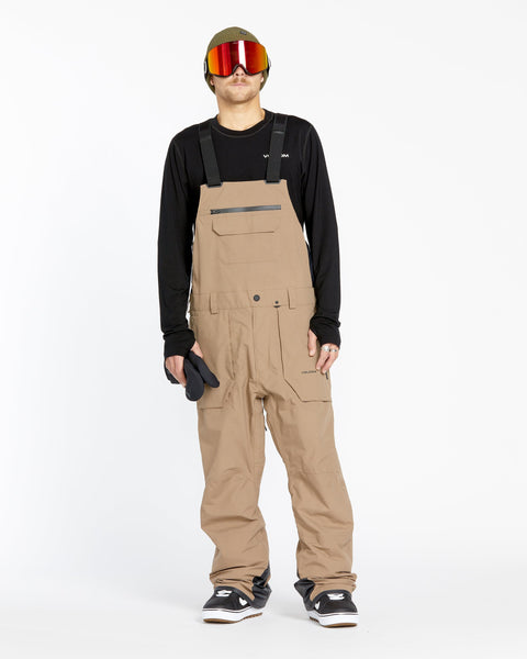 OUTLET】VOLCOM Mens Rain Gore-Tex Bib Overalls - Chestnut