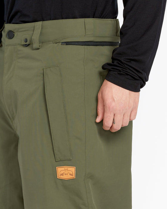 OUTLET FAMILY SALE】VOLCOM Mens Longo Gore-Tex Pants - Ivy