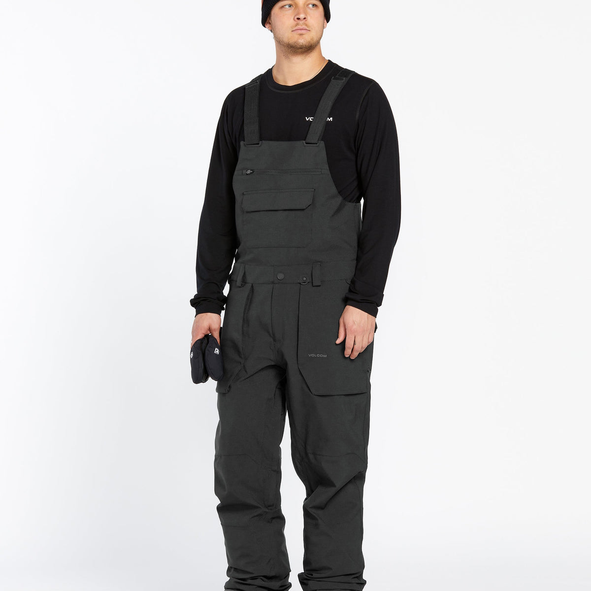 OUTLET】VOLCOM Mens Roan Bib Overalls - Black