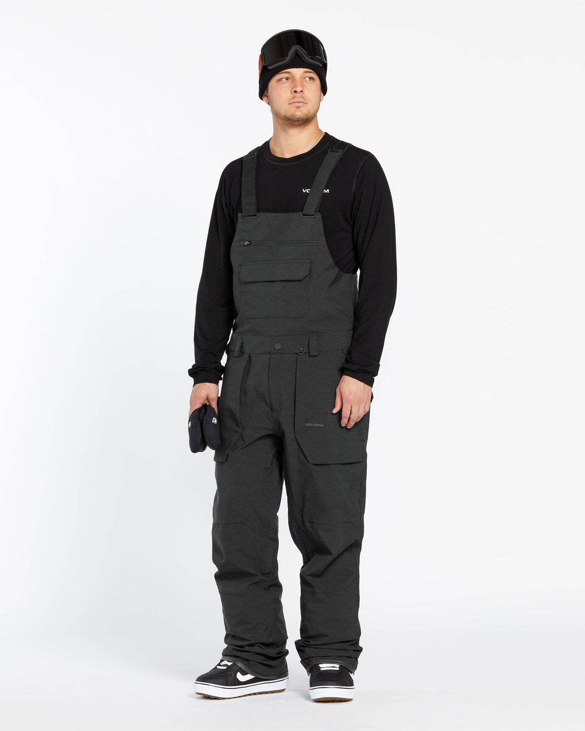 OUTLET】VOLCOM Mens Roan Bib Overalls - Black
