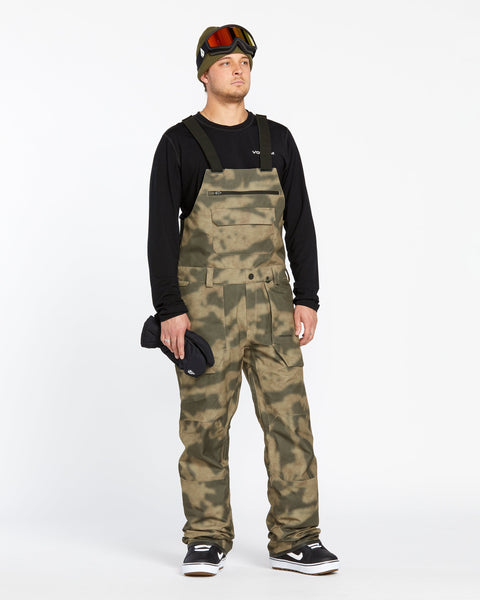 OUTLET】VOLCOM Mens Roan Bib Overalls - Camouflage