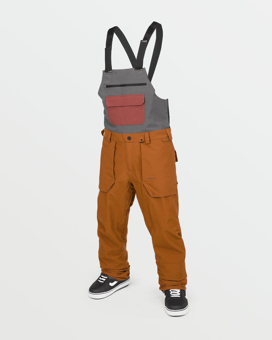 【OUTLET】VOLCOM Mens Roan Bib Overalls - Caramel