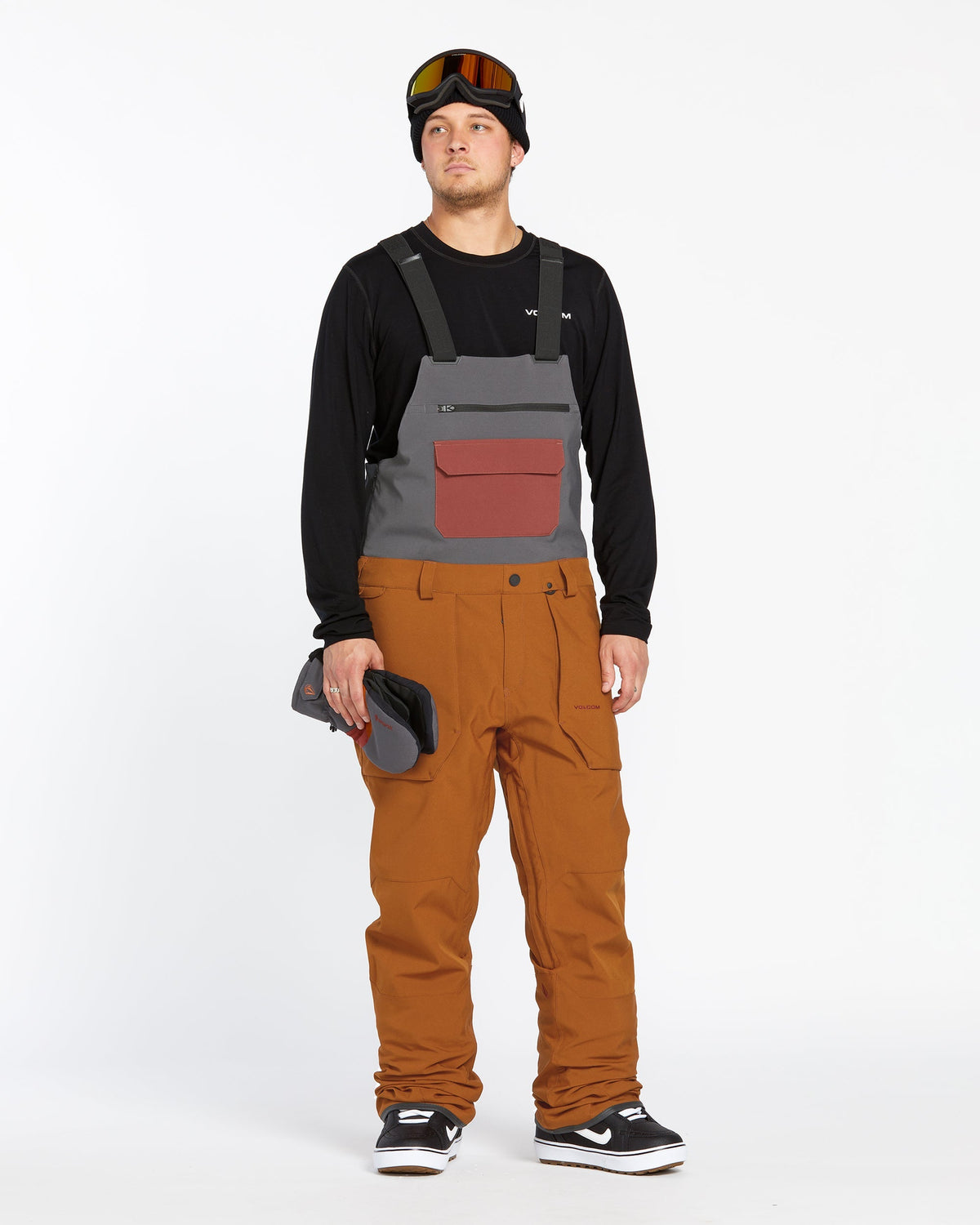 OUTLET】VOLCOM Mens Roan Bib Overalls - Caramel