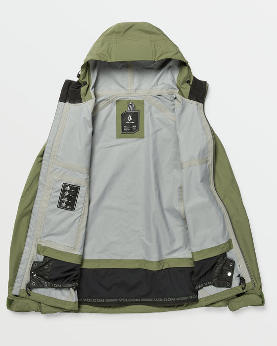 Volcom フード付きジャケット オリーブ OUTLET】VOLCOM Mens Side Hit Shell Jacket - Ivy @2buy