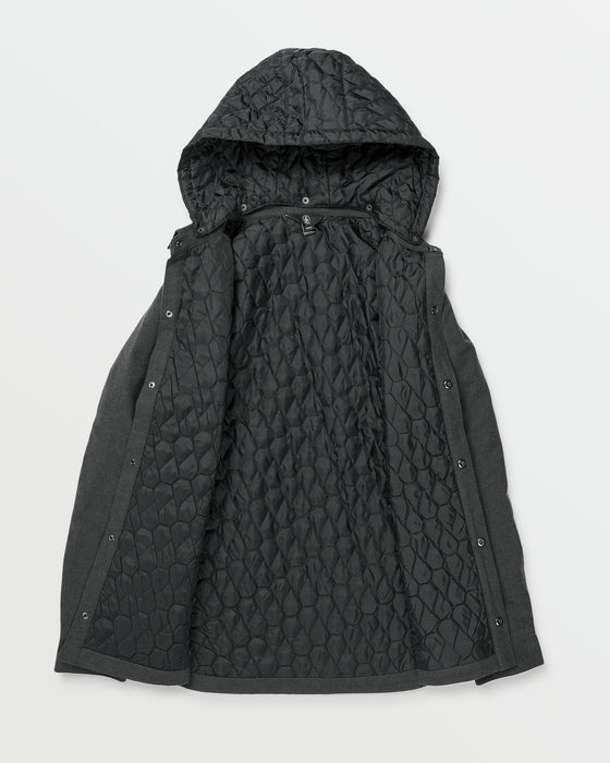 【OUTLET】VOLCOM Mens Insulated Riding Flannel - Heather Black