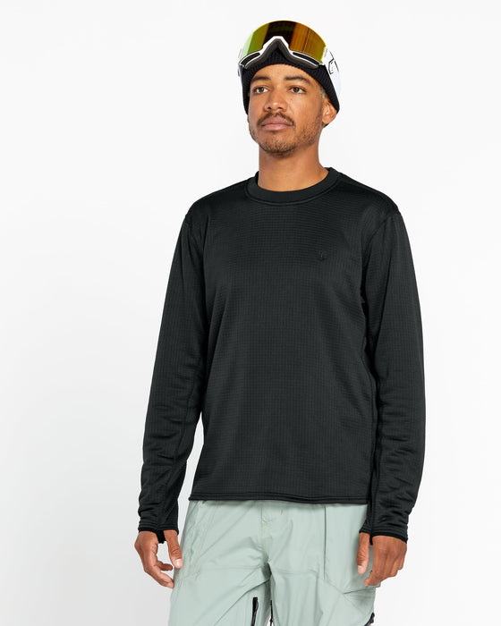 OUTLET】VOLCOM Mens Gridlock Crew Fleece - Black