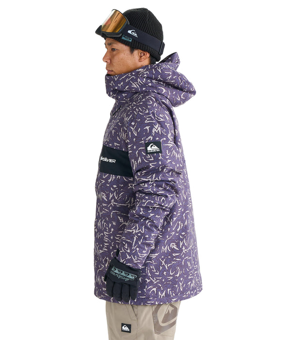QUIKSILVER メンズ MISSION PRINTED BLOCK JK スノージャケット 撥水