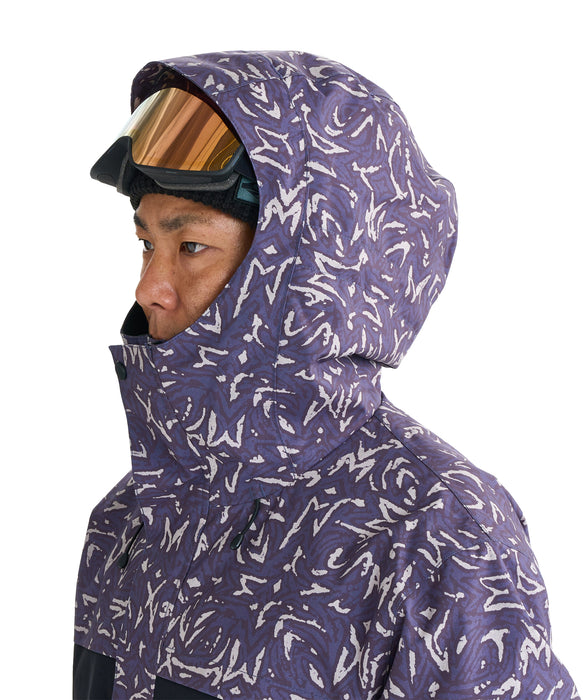 QUIKSILVER メンズ MISSION PRINTED BLOCK JK スノージャケット <SURF THE MOUNTAIN>【25-26SNOWモデル】 KRB6 / L