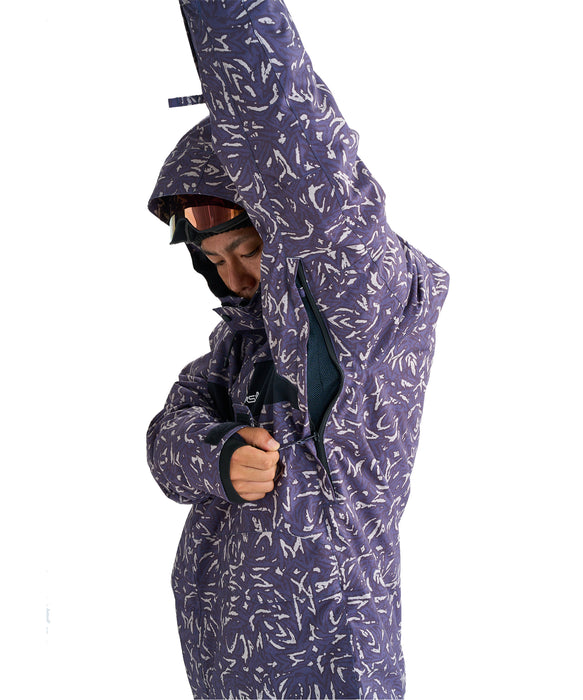 QUIKSILVER メンズ MISSION PRINTED BLOCK JK スノージャケット <SURF THE MOUNTAIN>【25-26SNOWモデル】 KRB6 / L