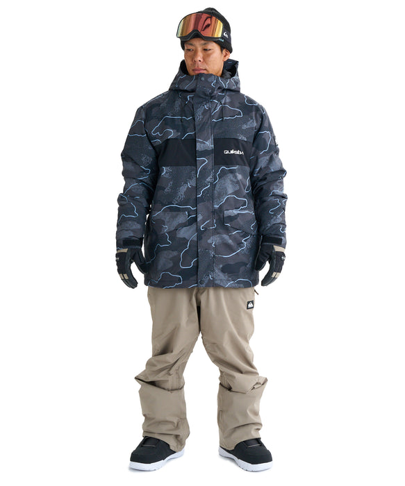 QUIKSILVER メンズ MISSION PRINTED BLOCK JK スノージャケット 撥水