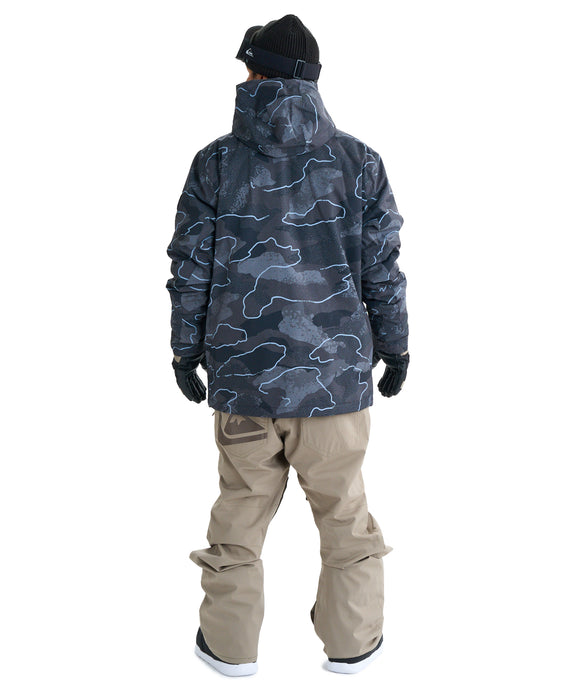 QUIKSILVER メンズ MISSION PRINTED BLOCK JK スノージャケット 撥水