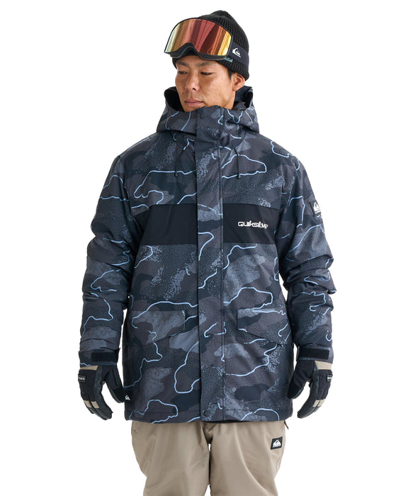 QUIKSILVER メンズ MISSION PRINTED BLOCK JK スノージャケット 撥水