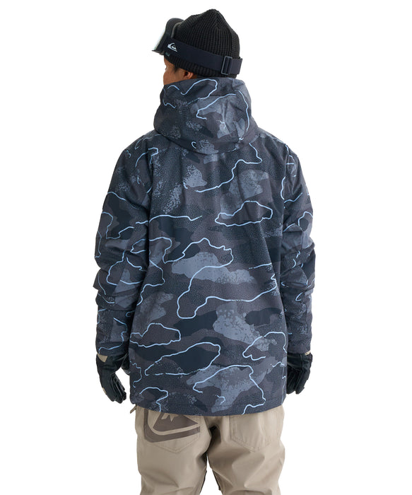 QUIKSILVER メンズ MISSION PRINTED BLOCK JK スノージャケット 撥水