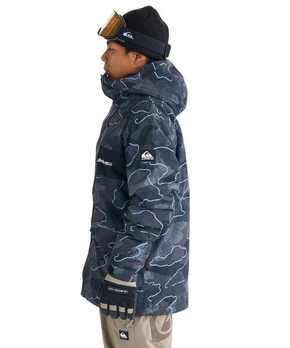 QUIKSILVER メンズ MISSION PRINTED BLOCK JK スノージャケット 撥水