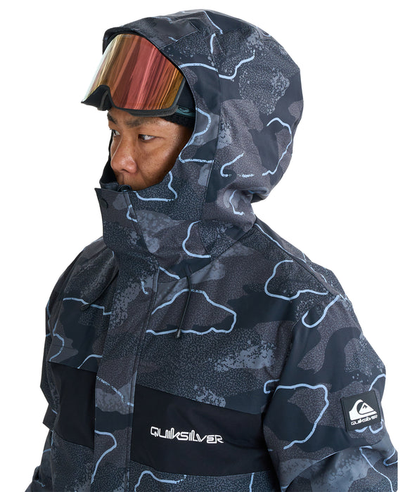 QUIKSILVER メンズ MISSION PRINTED BLOCK JK スノージャケット 撥水