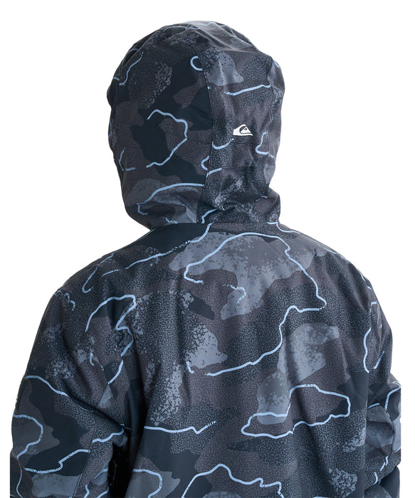 QUIKSILVER メンズ MISSION PRINTED BLOCK JK スノージャケット <SURF THE MOUNTAIN>【25-26SNOWモデル】 KVJ1 / L