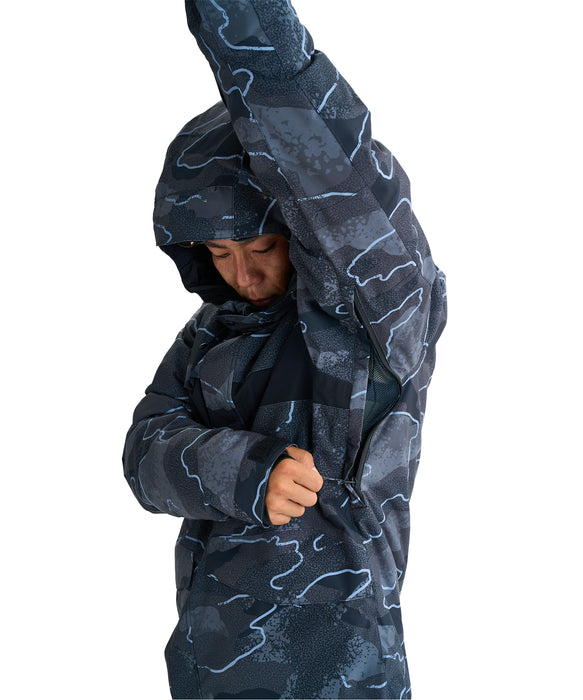 QUIKSILVER メンズ MISSION PRINTED BLOCK JK スノージャケット <SURF THE MOUNTAIN>【25-26SNOWモデル】 KVJ1 / L