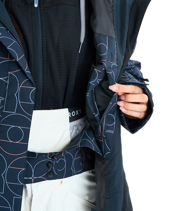 ROXY ウィメンズ ROXY JETTY NP JK スノージャケット パウダースカート・ハンドゲイター付き【25-26SNOWモデル】 KVJ3 / XS