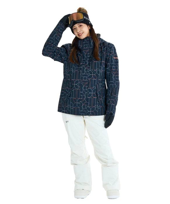 ROXY ウィメンズ ROXY JETTY NP JK スノージャケット パウダースカート・ハンドゲイター付き【25-26SNOWモデル】 KVJ3 / XS
