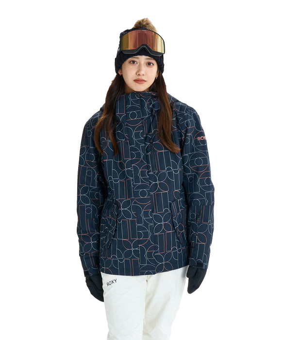 ROXY ウィメンズ ROXY JETTY NP JK スノージャケット パウダースカート・ハンドゲイター付き【25-26SNOWモデル】 KVJ3 / XS