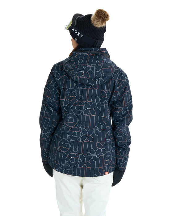 ROXY ウィメンズ ROXY JETTY NP JK スノージャケット パウダースカート・ハンドゲイター付き【25-26SNOWモデル】 KVJ3 / XS