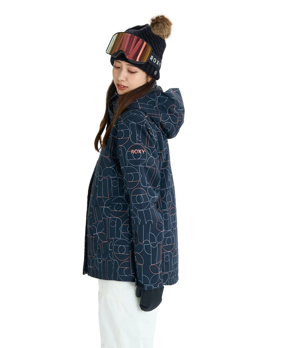 ROXY ウィメンズ ROXY JETTY NP JK スノージャケット パウダースカート・ハンドゲイター付き【25-26SNOWモデル】 KVJ3 / XS