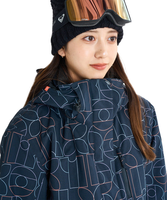 ROXY ウィメンズ ROXY JETTY NP JK スノージャケット パウダースカート・ハンドゲイター付き【25-26SNOWモデル】 KVJ3 / XS