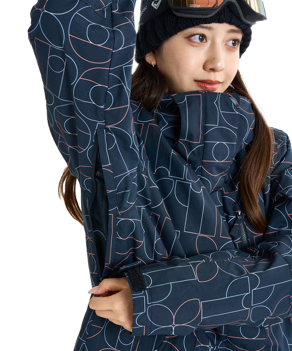 ROXY ウィメンズ ROXY JETTY NP JK スノージャケット パウダースカート・ハンドゲイター付き【25-26SNOWモデル】 KVJ3 / XS
