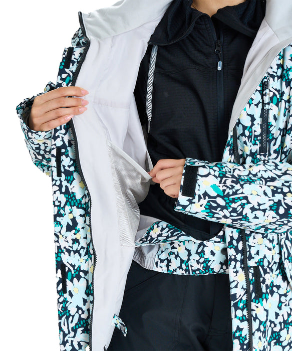 ROXY ウィメンズ ROXY JETTY NP JK スノージャケット パウダースカート・ハンドゲイター付き【25-26SNOWモデル】 KVJ6 / XS