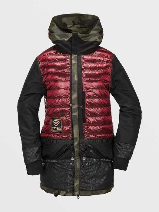 OUTLET】VOLCOM Womens Paxson 2L Tds Infrared Parka - Cloudwash Camo