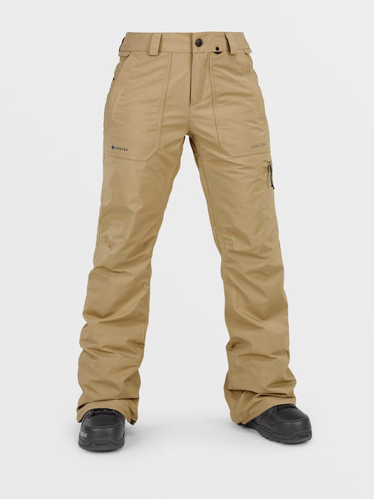 OUTLET】VOLCOM Womens Knox Ins Gore-Tex Pants - Dark Khaki