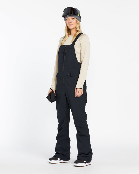 OUTLET FAMILY SALE】VOLCOM Womens Swift Bib Overalls - Black