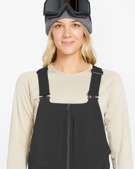 【OUTLET】VOLCOM Womens Swift Bib Overalls - Black