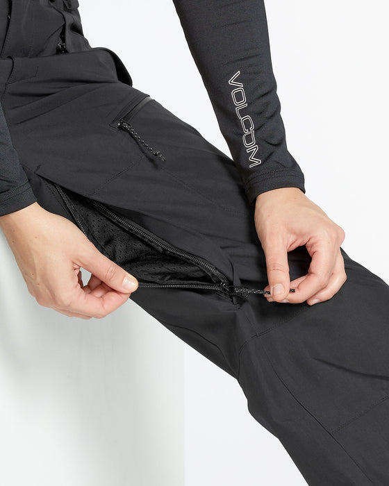 OUTLET】VOLCOM Womens Stone Mica 20K Pants - Black @2buy