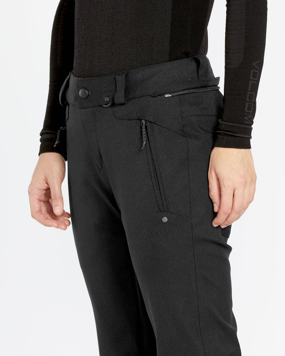 OUTLET】VOLCOM Womens Genus Stretch Pants - Black