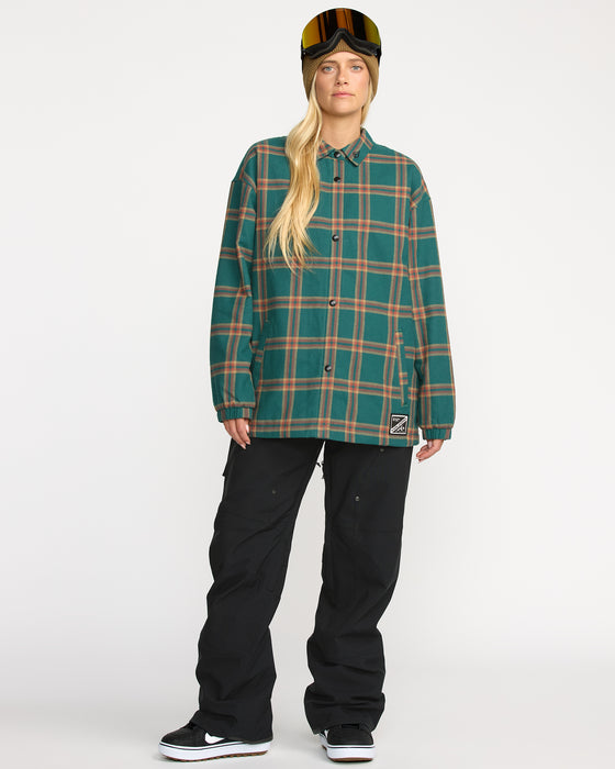 VOLCOM レディース INS RIDING FLANNEL JKT スノージャケット
