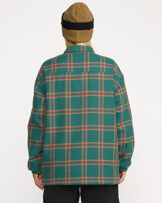 VOLCOM レディース INS RIDING FLANNEL JKT スノージャケット