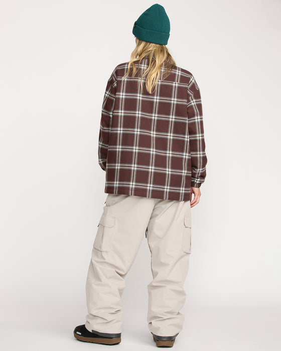 VOLCOM スノボジャケット OUTLET】VOLCOM レディース INS RIDING FLANNEL JKT スノージャケット
