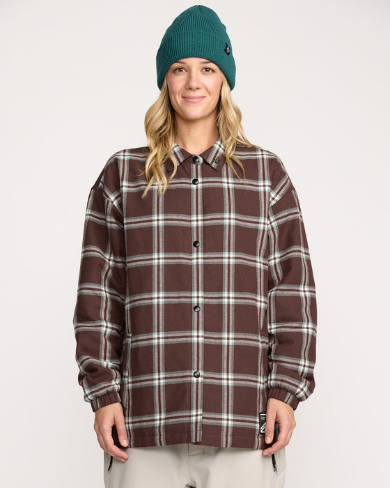 OUTLET】VOLCOM レディース INS RIDING FLANNEL JKT スノージャケット