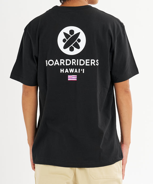 【直営店限定】BOARDRIDERS メンズ HI BRD FLAG ST PKT HAWAII Tシャツ 【2026年夏モデル】