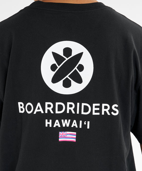 【直営店限定】BOARDRIDERS メンズ HI BRD FLAG ST PKT HAWAII Tシャツ 【2026年夏モデル】