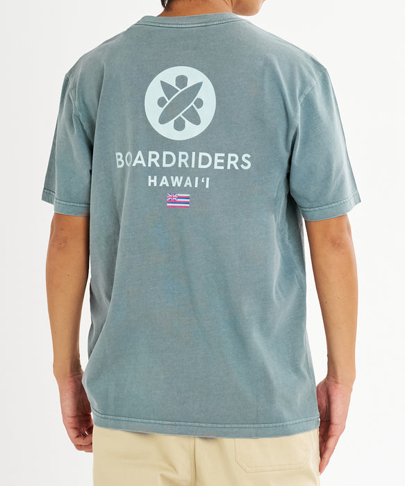 【直営店限定】BOARDRIDERS メンズ HI BRD FLAG ST PKT HAWAII Tシャツ 【2026年夏モデル】