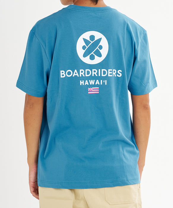 【直営店限定】BOARDRIDERS メンズ HI BRD FLAG ST PKT HAWAII Tシャツ 【2026年夏モデル】