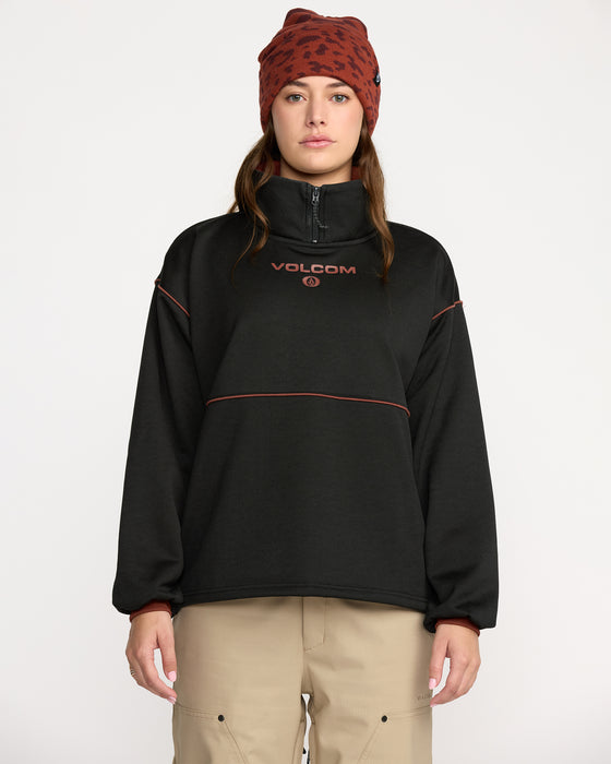 OUTLET】VOLCOM レディース HYDRO 1/4 ZIP プルオーバーフリース