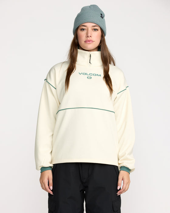 OUTLET】VOLCOM レディース HYDRO 1/4 ZIP プルオーバーフリース
