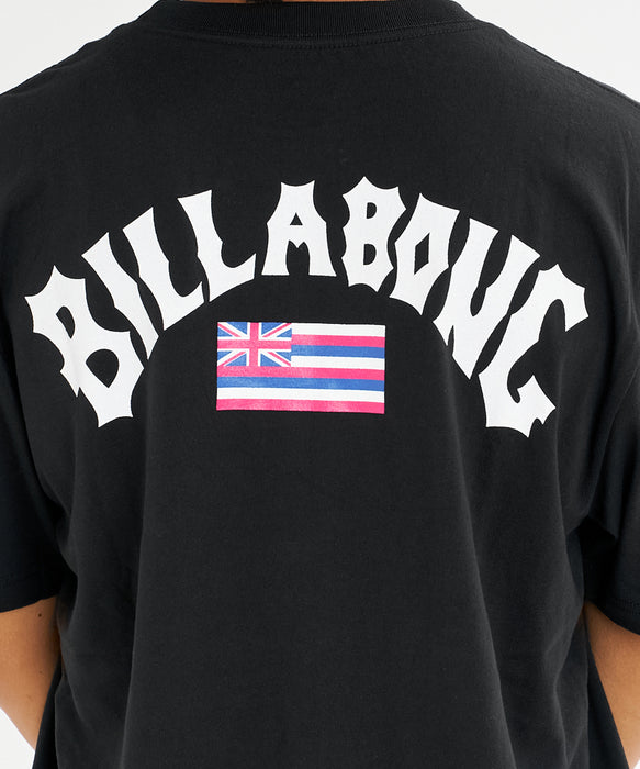 【直営店限定】BILLABONG メンズ ARCH FLAG HI SS HAWAII Tシャツ 【2026年秋冬モデル】