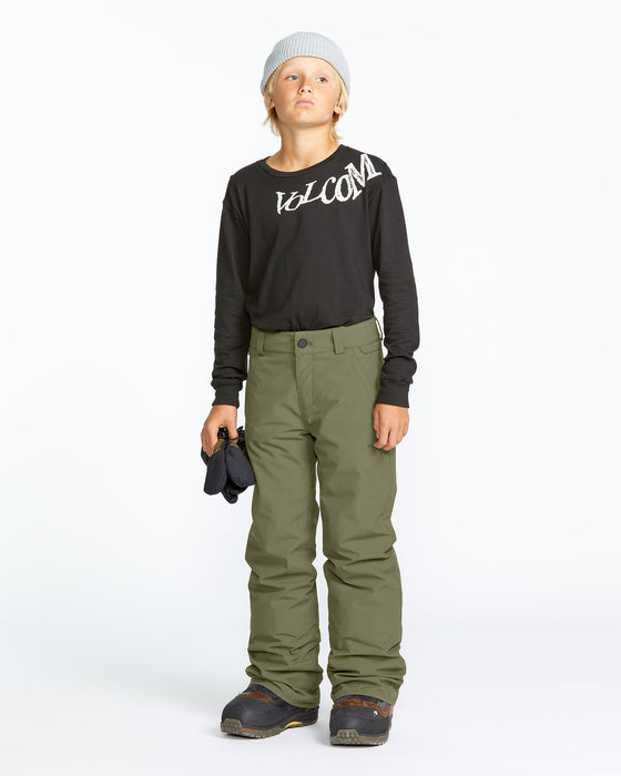 OUTLET】VOLCOM Kids Freakin Chino Youth Insulated Pants - Ivy