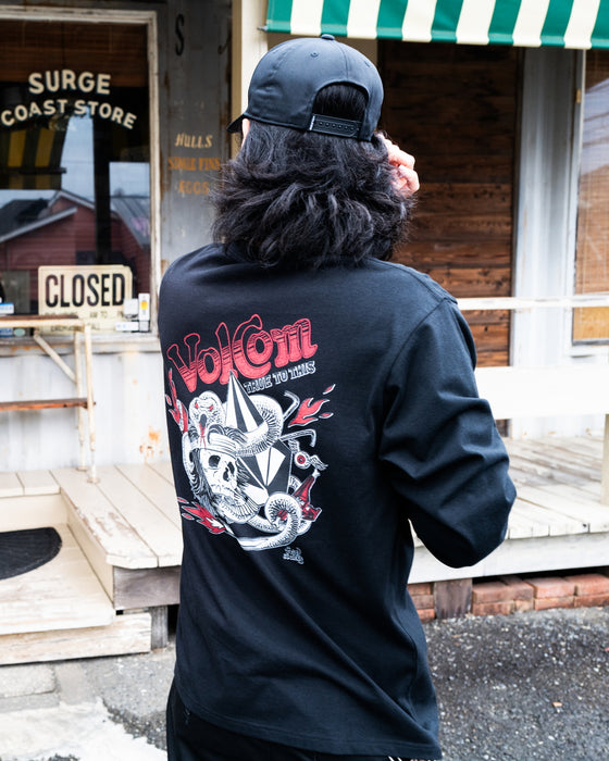 直営店限定】 VOLCOM メンズ FUSTY WORKS 2025 LS TEE Ⅰ ロンT 【2026年春
