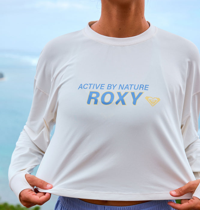 【オンラインストア・直営店限定】Roxy BOUNDLESS SPIRIT LS TEE ウィメンズ ウェア Tシャツ 長袖 クロップド丈